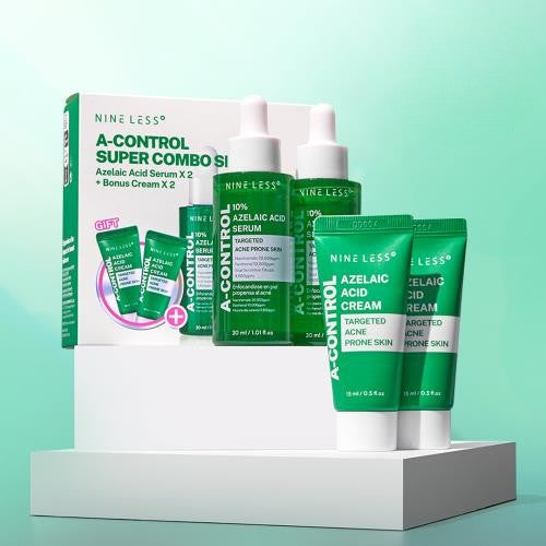 A-Control 10% Azelaic Acid Serum Duo (30ml x 2)+ gift 2 mini creams