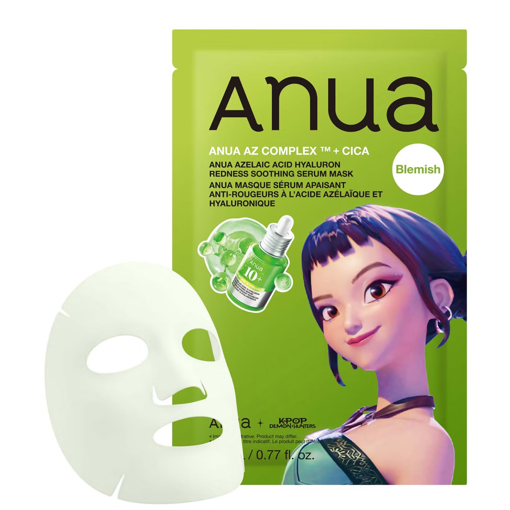 K-Pop Demon Hunters Azelaic Acid Hyaluron Redness Soothing Serum Mask 1pc